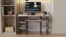 Комп'ютерний стіл Ferrum-decor Тім 75x120x60 чорний ДСП Дуб Сан-Марино 16мм (FRD-103953) - мініатюра 4