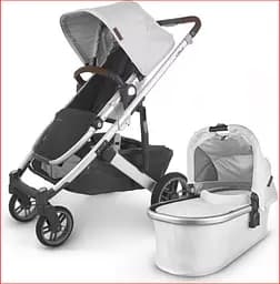 Універсальна коляска 2 в 1 UPPAbaby CRUZ 2, BRYCE (перлово-білий/срібляста рама/коричнева шкіра) - мініатюра 2
