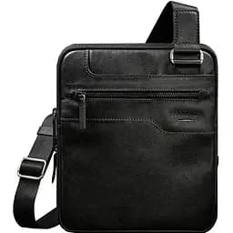 Чоловіча шкіряна сумка-месенджер 3 блискавки