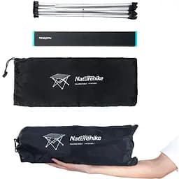 Cтіл розкладний Naturehike NH19Z008-Z, алюміній, розмір L, чорний - мініатюра 6