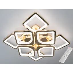 Світлодіодна люстра Romin смарт світильник з пультом dimmer 115 Вт золото