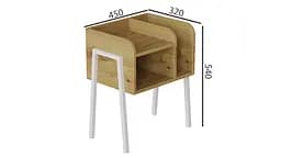 Тумба модульна Ferrum-decor Амелі 540x450x320 метал Білий ДСП Дуб Артізан 16 мм (FRD-103016) - мініатюра 2