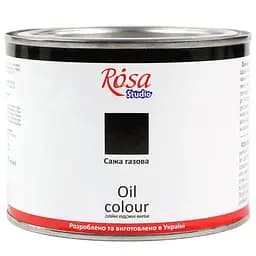 Фарба олійна, Сажа газова, 490 мл, Rosa Studio