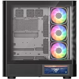 Корпус Modecom VOLCANO AQ400 ARGB MIDI SIDE LCD 6,2”, 4x120 мм fans BLACK без БЖ ATX (MC-A-AQ400-4FA-B) - мініатюра 8