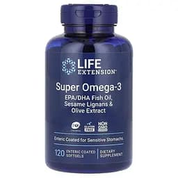 Жирні кислоти Life Extension Super Omega-3 Enteric Coated 120 капсул