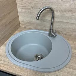 Кухонна мийка Adamant Vast 610x495x200 світло-сірий 100001494, Сірий - мініатюра 4