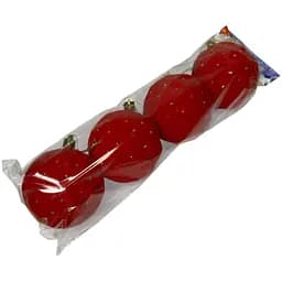 Набор игрушек на елку 19693 8 см 4 шт красный бархат
