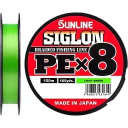 Шнур Sunline Siglon PE х8 150 m #2.5/0.270 mm 40lb/18.5 kg Салатовый (1013-1658.09.70)