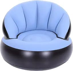 Надувне крісло AIR SOFA / Надувне велюрове крісло 80х80х67 см Блакитний - мініатюра 3