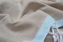 Рушник Barine Pestemal - Basak 95x165 Beige-Mint бежевий-ментоловий - мініатюра 4