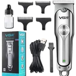 Машинка для стрижки тварин VGR V-201 акумуляторна з LED-дисплеєм та 4 насадками (44966-V-201_624)