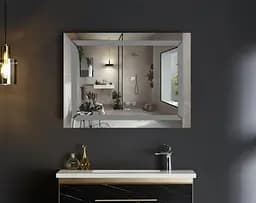 Дзеркало Mixxus Light MR01-80x60 (годинник, LED-підсвічування, антизапотівання) (MI5998) - мініатюра 6