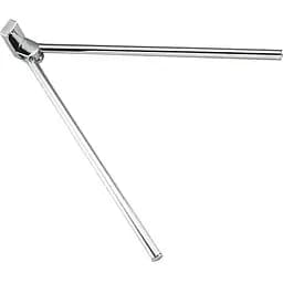 Тримач для рушника поворотний подвійний Frap F1812 з 2-ма накладками 382 мм білий/хром Хром