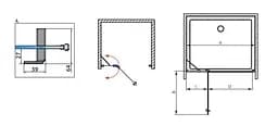 Душові двері Radaway Nes Black DWJ II 100 см 10036100-54-01R - мініатюра 4