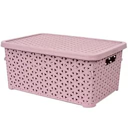 Уцінка. Кошик Diomedea з кришкою 29.7x19.6x13 см 6 л пудровий (К12-805)   