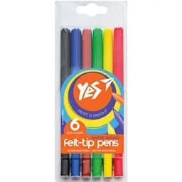 Фломастери Yes Erudite, 6 кольорів (650458)