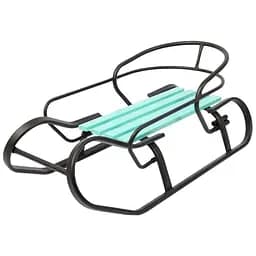 Санки "Экспресс" Vitan 2030105 спинка + ручка + цветная планка Черный (2000990229977)(SN)