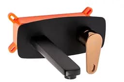 Змішувач для умивальника Rea Mild+Box прихованого монтажу black rose gold REA-B9142 Чорний