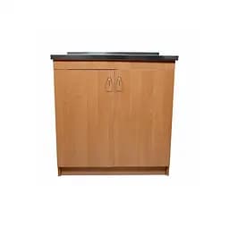 Тумба для кухни с накладной нержавеющей мойкой ЛДСП 80х50х83 см Ольха (52868-01153)