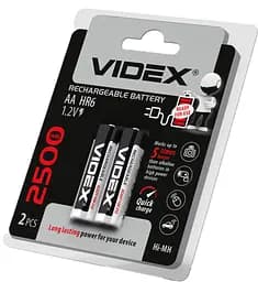 Акумулятори Videx HR6 AA 2500mAh double blister 2 шт. (HR6/2500/2DB)