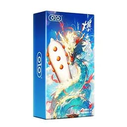Презервативи шиповані та ультратонкі OLO Nine Dragon 2 шт латексні прозорі