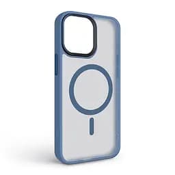 Чехол для Apple iPhone 15 Pro Max, Uniq MagCase, голубой, противоударный, панель-накладка с MagSafe, ударопрочный TPU+PC, с магнитом MagSafe, поддержка полноценной беспроводной зарядки, ArmorStandart (ARM75332) - мініатюра 2