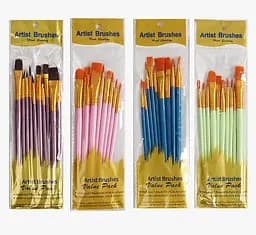 Набір пензликів C 60806, 10 пензликів у пакеті (6900067608062) Фіолетовий