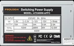 Блок живлення Prologix APFC 400W Bulk (E) - мініатюра 4