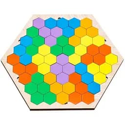 Розвиваюча гра-пазл PuzzleOK Шестикутник Арт-22079, 20 елементів настільна