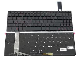 Клавіатура для ASUS FX570UD, FX570Z, FX570ZD, FX570U, X570U, X570UD, X570ZD, X570D, K570U, K570UD, K570Z, K570ZD (RU Black з підсвічуванням)