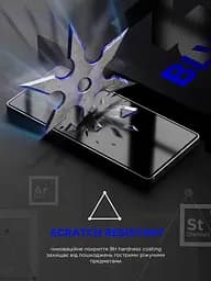 Захисне скло на екран для Samsung Galaxy S25 Ultra 5G, Space Black Icon, 2.5D загартоване скло на весь екран, глянцеве, плоске, з чорною рамкою, олеофобне, 9H, клейовий шар по всій поверхні, з сіткою для захисту динаміка, ArmorStandart (ARM81880) - мініатюра 2