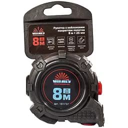 Рулетка Vitals Professional з нейлоновим покриттям автостоп 8 м х 25 мм (181737) - мініатюра 3