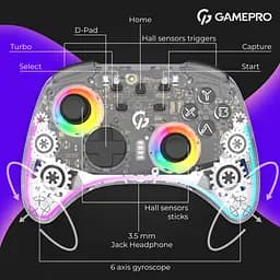 Геймпад GamePro бездротовий прозорий (GPX13T) - мініатюра 16