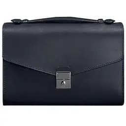 Жіноча шкіряна сумка-кроссбоді Lola темно-синя