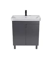 Тумба Мойдодир Simple Graphite 70-U з умивальником River 70 графітова універсальна Графіт - мініатюра 3