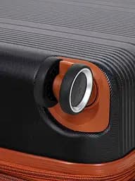 Валіза середня M ABS-пластик Worldline Airtex 629 67×45×27см 74л Чорна - мініатюра 12