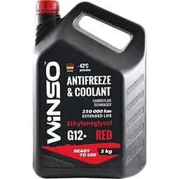 Антифриз Winso Antifreeze & Coolant Red -42°C червоний G12+, 5 кг (880910)
