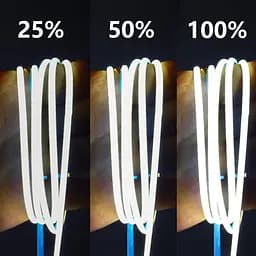 COB LED стрічка 24V Холодний білий 6000K 2m, Arote LED стрічка 3 мм шириною димоване світло високої щільності DIY 384LEDs/м - мініатюра 7