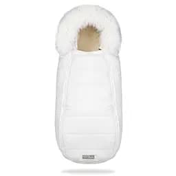 Конверт-кокон Baby XS на натуральній овчині з опушкою ДоРечі Білий