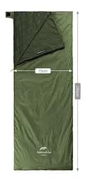 Спальник Naturehike Summer LW180 (NH21MSD09) +15°C - лівий - 190см - зелений - мініатюра 2