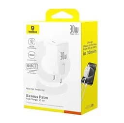 Мережевий зарядний пристрій Baseus Palm Fast Charger Type-C 30W EU Білий - мініатюра 2