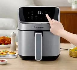 Аерофритниця безмасляна аерогриль Styleberg 1571G 6.5 л мультипіч фритюрниця з цифровим керуванням 2000 Вт - мініатюра 5