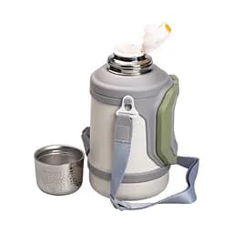 Термос для туризму Vacuum Cup 1,5 л з фліп кришкою та складаними ручками, сірий Yiwu HP-14-21W - мініатюра 22