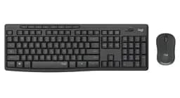 Комплект бездротовий Logitech MK295, Graphite, клавіатура + миша, вологозахищена конструкція, технологія "SilentTouch" (920-009800)
