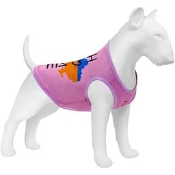 Майка для собак Waudog Clothes малюнок "Дім", сітка, XS, B 26-29 см, C 16-19 см рожевий