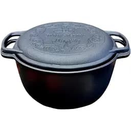 Чугунный казан Maysternya 6 л Ø26см с крышкой-сковородой (Т404СР)