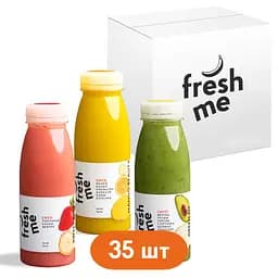 Смузи FreshMe Triple Treat Манго, Шпинат и Клубника Набор 250 мл х 35 шт