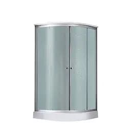 Гидромассажный бокс Lidz Tani SBM90x90.SAT.LOW.FR, стекло Frost 4 мм, Белый, Универсальная, Белый, белый, мелкий (до 20 см)