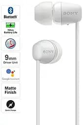 Навушники Sony WI-C200 In-ear Wireless Mic White (WIC200W.CE7) - мініатюра 2