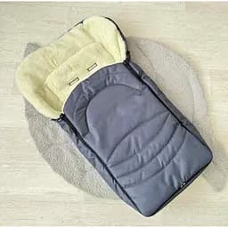 Зимний конверт-чехол на овчине в коляске конверт на санки спальник в коляску КОНВЕРТ ТЕМНО-СЕРЫЙ (NY)